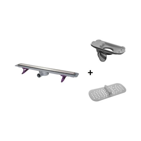 Kessel Linearis Compact Odpływ liniowy 105 cm + sitko + multistop odwracalny srebrny 45600.66FM