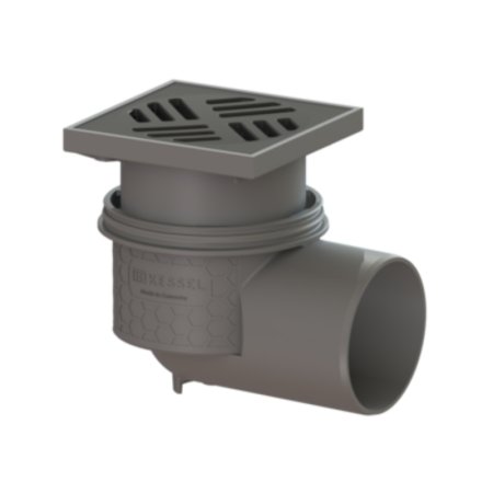 Kessel Practicus Odpływ punktowy 13,8x13,8 cm czarny 34101