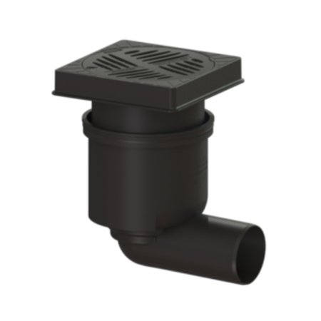 Kessel System 200 Wpust podwórzowy 25,8x25,8 cm czarny 67923B