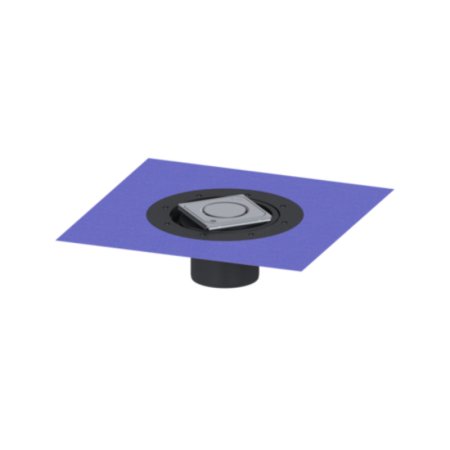 Kessel Variofix Odpływ punktowy 13,2x13,2 cm srebrny 48621