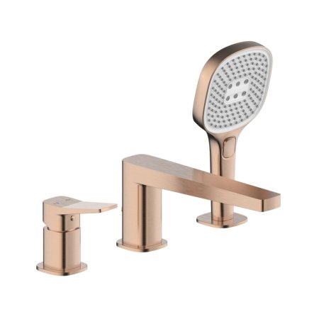 KFA Malaga Bateria nawannowa 3-otworowa brushed rose gold z powłoką PVD 4525-210-34