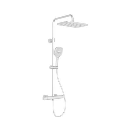 KFA Malaga Zestaw prysznicowy termostatyczny natynkowy z deszczownicą biały mat 5756-910-44
