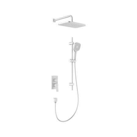 KFA Malaga Zestaw prysznicowy podtynkowy z deszczownicą biały mat 4529-301-44