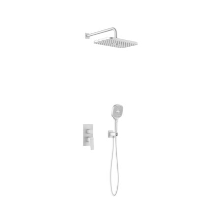 KFA Malaga Zestaw prysznicowy podtynkowy z deszczownicą biały mat 4529-501-44