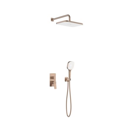 KFA Malaga Zestaw prysznicowy podtynkowy z deszczownicą brushed rose gold z powłoką PVD 4529-501-34