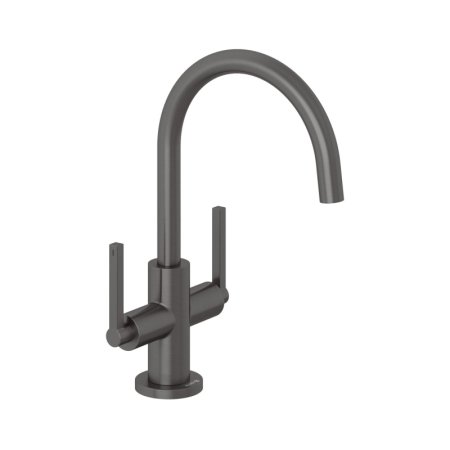 Kludi Nova Fonte Puristic Bateria umywalkowa wysoka z korkiem czarny szczotkowany PVD 20118N215