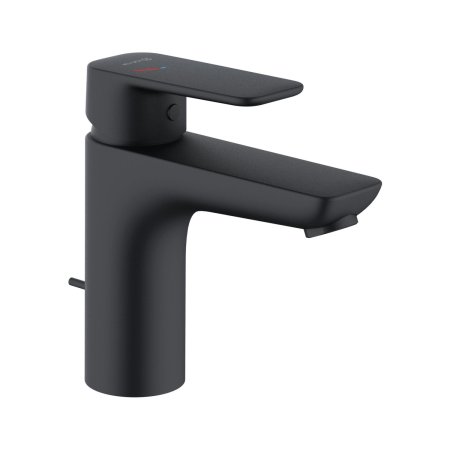 Kludi Pure&Style Bateria umywalkowa z korkiem 16 cm  Cold Start czarny mat 402933975