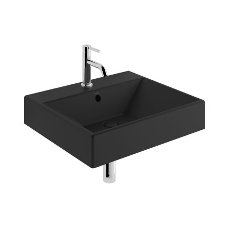 Kludi Resa Umywalka wisząca lub meblowa 61x50 cm czarny mat 59WW6139