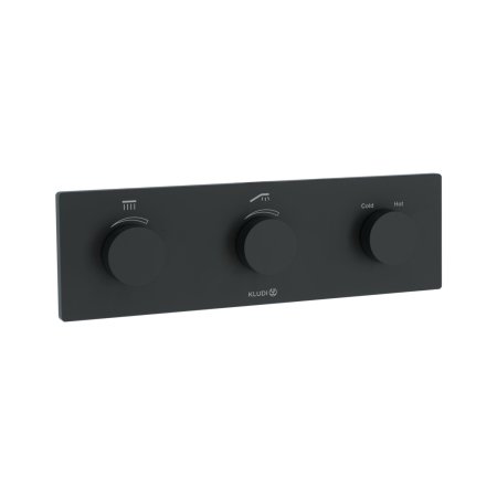 Kludi Tronic Bateria wannowo-prysznicowa termostatyczna podtynkowa czarny mat 3830039-00