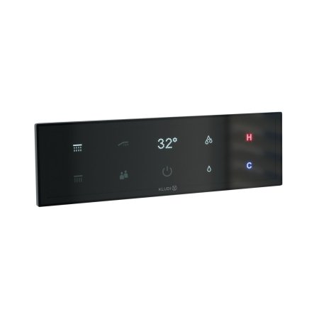 Kludi Tronic Bateria wannowo-prysznicowa termostatyczna podtynkowa czarny mat/chrom 38310G1-00