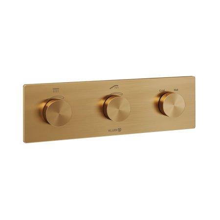 Kludi Tronic Bateria wannowo-prysznicowa termostatyczna podtynkowa PVD brąz szczotkowany 38300N1-00