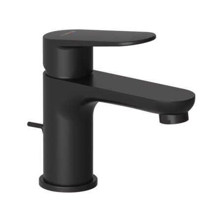 Kludi X1 Bateria umywalkowa 14,5 cm z korkiem czarny mat 322663975
