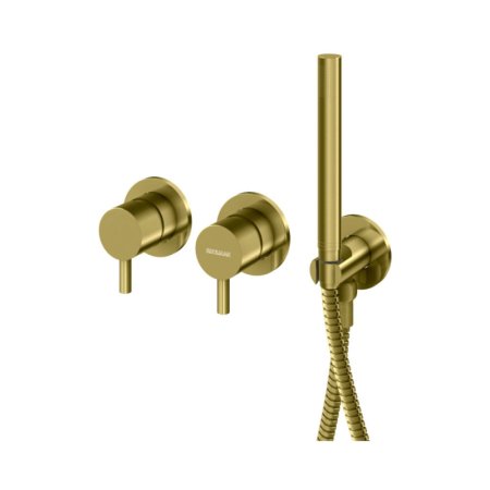 Kohlman Axel Bateria wannowo-prysznicowa podtynkowa złoty szczotkowany QW260AGDB