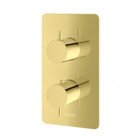Kohlman Axel Gold Bateria wannowo-prysznicowa podtynkowa termostatyczna złota QW433AGD