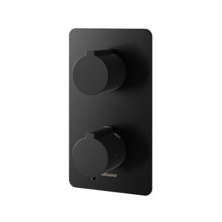 Kohlman Experience Black Bateria wannowo-prysznicowa termostatyczna podtynkowa 2 odbiorniki czarny mat QW432EB