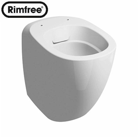 Koło Ego by Antonio Citterio Toaleta WC stojąca 34,8x57x41 cm Rimfree z powłoką Refleks, biała K13020900