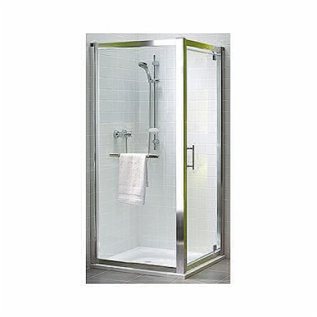 Koło Geo 6 Pivot Drzwi prysznicowe 80x190 cm Prismatic, profile srebrne szkło przezroczyste GDRP80205003