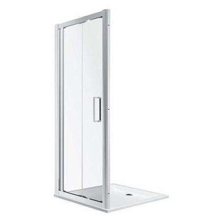 Koło Geo 90 Drzwi prysznicowe składane 90x190 cm profile srebrny połysk szkło przezroczyste Reflex 560.126.00.3