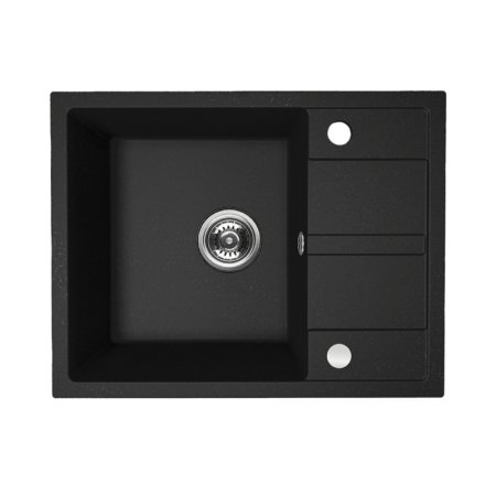 Kuchinox Viti Zlewozmywak granitowy jednokomorowy 56x44 cm czarny SBX_713Y