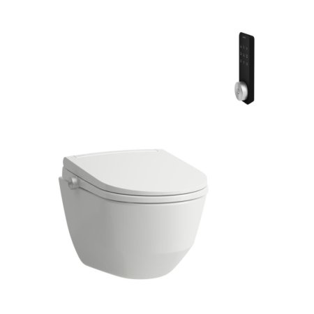 Laufen Cleanet Pro Zestaw Toaleta WC myjąca Rimless bez kołnierza + deska wolnoopadająca myjąca biały H600890000S002