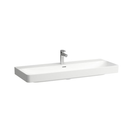 Laufen Pro X Umywalka wisząca lub meblowa 120x46,5 cm bez otworu na baterię biały H8148610001091