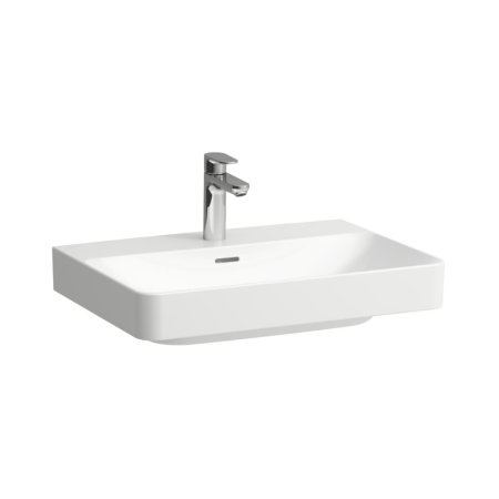 Laufen Pro X Umywalka wisząca lub meblowa 65x46,5 cm bez otworu na baterię biały z powłoką LCC Active H810864A001091