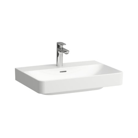 Laufen Pro X Umywalka wisząca lub meblowa 65x46,5 cm z otworem na baterię biały z powłoką LCC Active H810864A001041