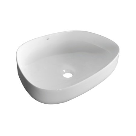 Laveo Asymmetric Umywalka nablatowa 48x36 cm biała VUA6248