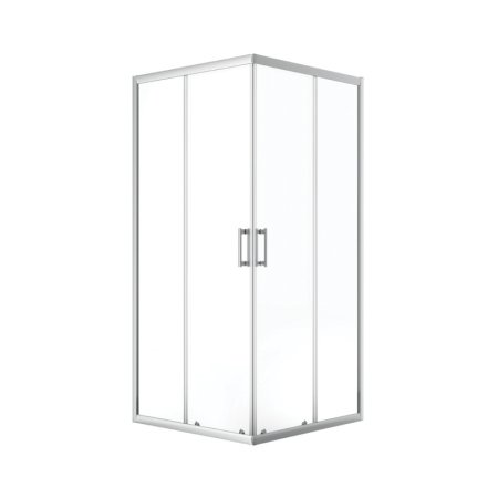 Laveo Desna Kabina prysznicowa kwadratowa 80x80x185 cm drzwi rozsuwane JKD086K