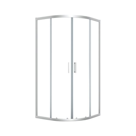 Laveo Desna Kabina prysznicowa półokrągła 80x80x185 cm drzwi rozsuwane JKD086Z