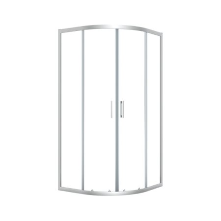 Laveo Desna Kabina prysznicowa półokrągła 90x90x185 cm drzwi rozsuwane JKD096Z