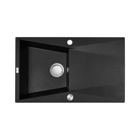 Laveo Grenada Zlewozmywak granitowy jednokomorowy 78x48 cm czarny SBG711T