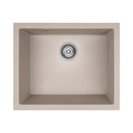 Laveo Ibiza Zlewozmywak granitowy jednokomorowy 56x46 cm beż SBI_410U