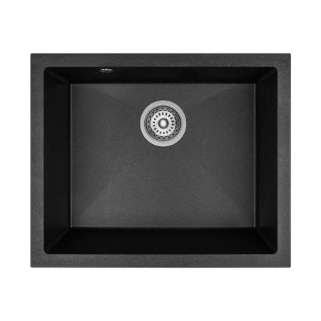 Laveo Ibiza Zlewozmywak granitowy jednokomorowy 56x46 cm czarny SBI_710U