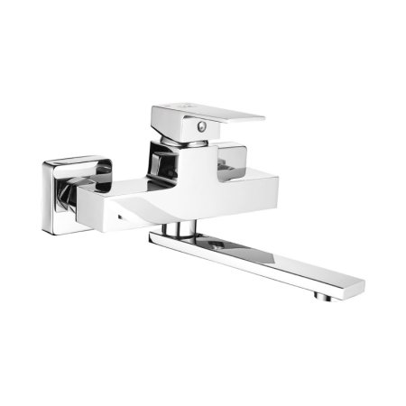 Laveo Kvadrato Bateria umywalkowa natynkowa chrom BLQ_050D