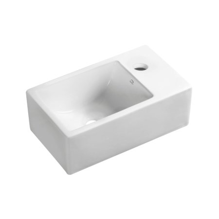 Laveo Kvadrato Umywalka nablatowa lub wisząca 35x21 cm biała VUK6135