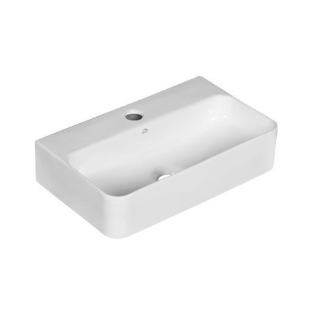 Laveo Kvadrato Umywalka nablatowa lub wisząca 45,5x28,5 cm biała VUK6145
