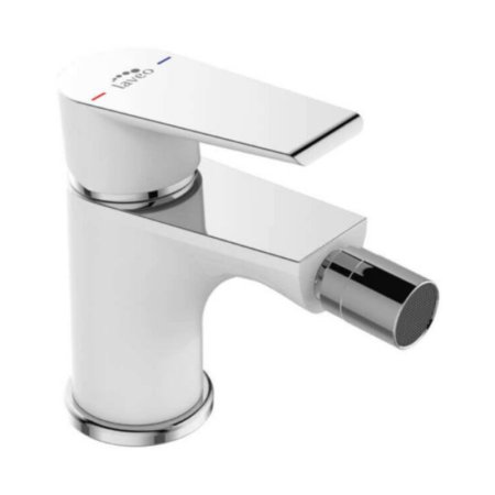 Laveo Largo Bateria bidetowa z korkiem biały/chrom BAH_632D