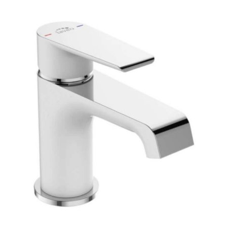 Laveo Largo Bateria umywalkowa z korkiem biały/chrom BAH_622D