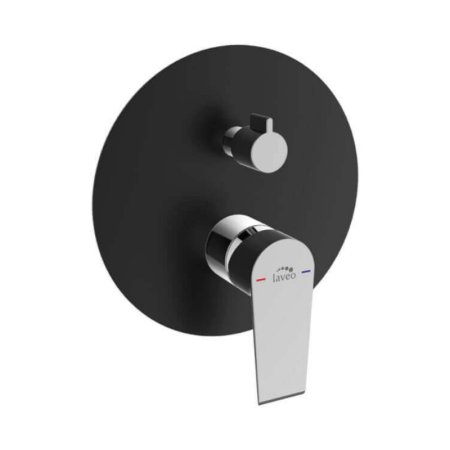 Laveo Largo Bateria wannowo-prysznicowa podtynkowa czarny/chrom BAH_70PD