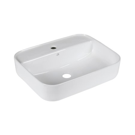 Laveo Mogami Umywalka nablatowa 50,5x40,5 cm z otworem na baterię biała VUM6150