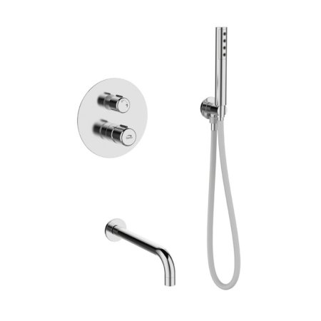 Laveo Pretto Bateria wannowa podtynkowa chrom BAO_011P
