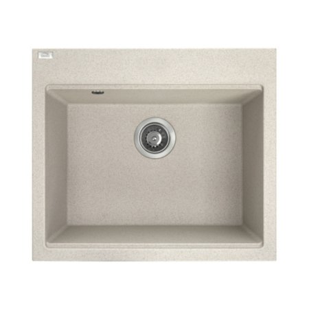 Laveo Tau Zlewozmywak granitowy jednokomorowy 50x57 cm beż SBT_410Y