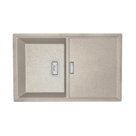 Laveo Tonga Zlewozmywak granitowy jednokomorowy 50x80 cm beż SPT_411Y
