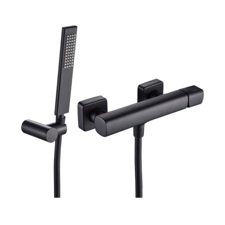 Laveo Tores Bateria prysznicowa natynkowa czarny BVT_741D