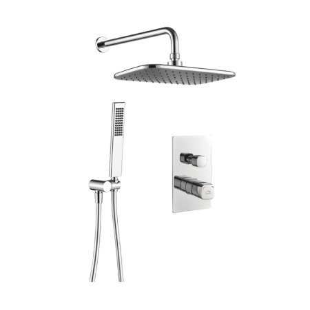 Laveo Tores Zestaw prysznicowy podtynkowy z deszczownicą chrom BVT_001P