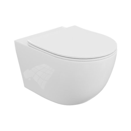 Lavita Cliper Grande 2.0 Zestaw Toaleta WC Tornado bez kołnierza + deska wolnoopadająca biały 5900378342984