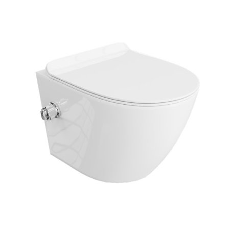 Lavita Salto Zestaw Toaleta WC z funkcją bidetu 49x37 cm + deska wolnoopadająca biała 5900378325079
