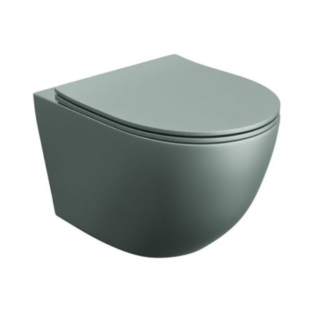 Lavita Sinto Grey 3.0 Zestaw Toaleta WC Tornado bez kołnierza krótka + deska wolnoopadająca szary mat 5900378333272