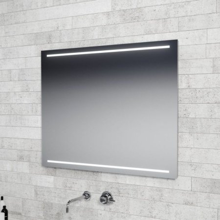 MCJ Easy Alu 01.1 Lustro ścienne 80x80 cm z oświetleniem LED MCJEASYALU01180X80